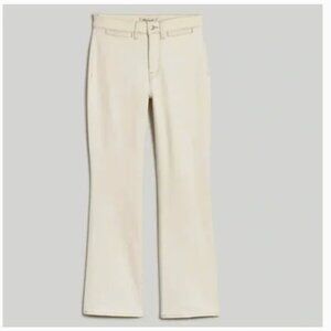 Madewell Kick-out Crop Ecru Cream Vintage Canvas Denim Jeans Size 25